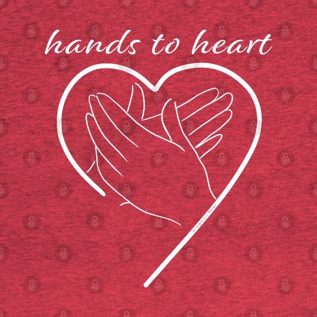 Hands To Heart in White by Gypsy Girl Design